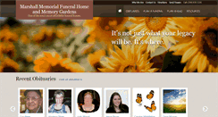 Desktop Screenshot of marshallmemorialfuneralhome.com