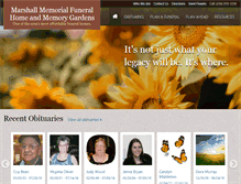 Tablet Screenshot of marshallmemorialfuneralhome.com